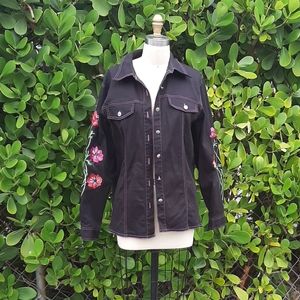 Bob Mackie wearable art flower shirt